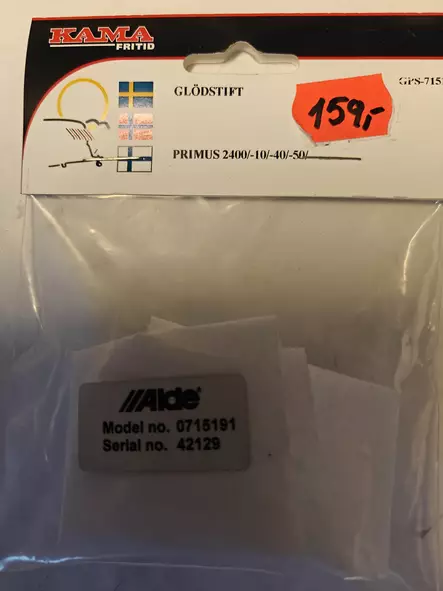 Alde primus hehkutulppa - MYYMÄLÄTUOTTEET - m0010 - 1