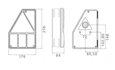 Aspöck Earpoint vasen 12v Aspöck yhdistelmätakavalo läpiviennillä - Aspöck - 11010 - 2
