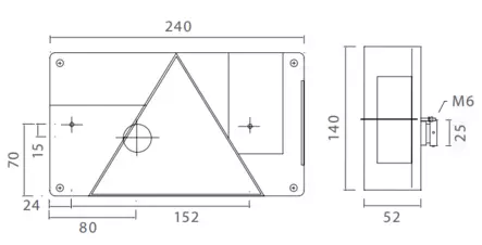 Aspöck Multipoint 1 vasen 12v Aspöck yhdistelmätakavalo vasen - Aspöck - 10990 - 2
