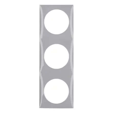 Berker kehys 3-osainen harmaa, reikä 42,5 mm - Sähkörasiat, pistokkeet - 23470 - 1
