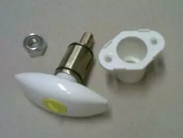 Luukun lukko Olive FF2 valkoinen ilman lukkopesää - Ovien ja luukkujen osat - 1480 - 1