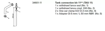 Truma liitossarja 11 polttoainesäiliöön, Combi D -F- - Lämmityslaitteiden asennustarvikkeet - 24040 - 2