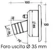 Vesisäiliön läpivienti valkoinen, 35 mm - MUUT VESIJÄRJESTELMÄN OSAT - 440 - 2