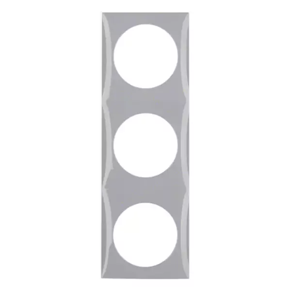 Berker kehys 3-osainen harmaa, reikä 42,5 mm - Sähkörasiat, pistokkeet - 23470 - 1