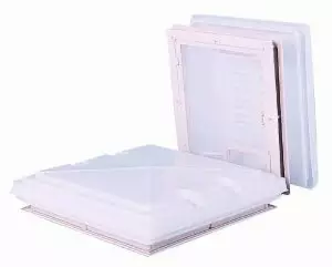 Kattoluukku 40x40 beige, hyttysverkko 24-56 mm paksuun kattoon, myymäläpakkaus - KATTOLUUKUT JA OSAT - 6970 - 1