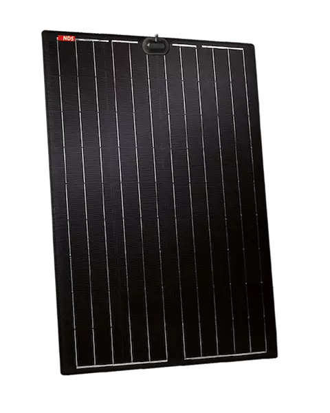 NDS lisäaurinkopaneeli LightSolar LSE 105 W, kytkentärasia paneelin päällä - Lisäaurinkopaneelit NDS - 24350 - 1