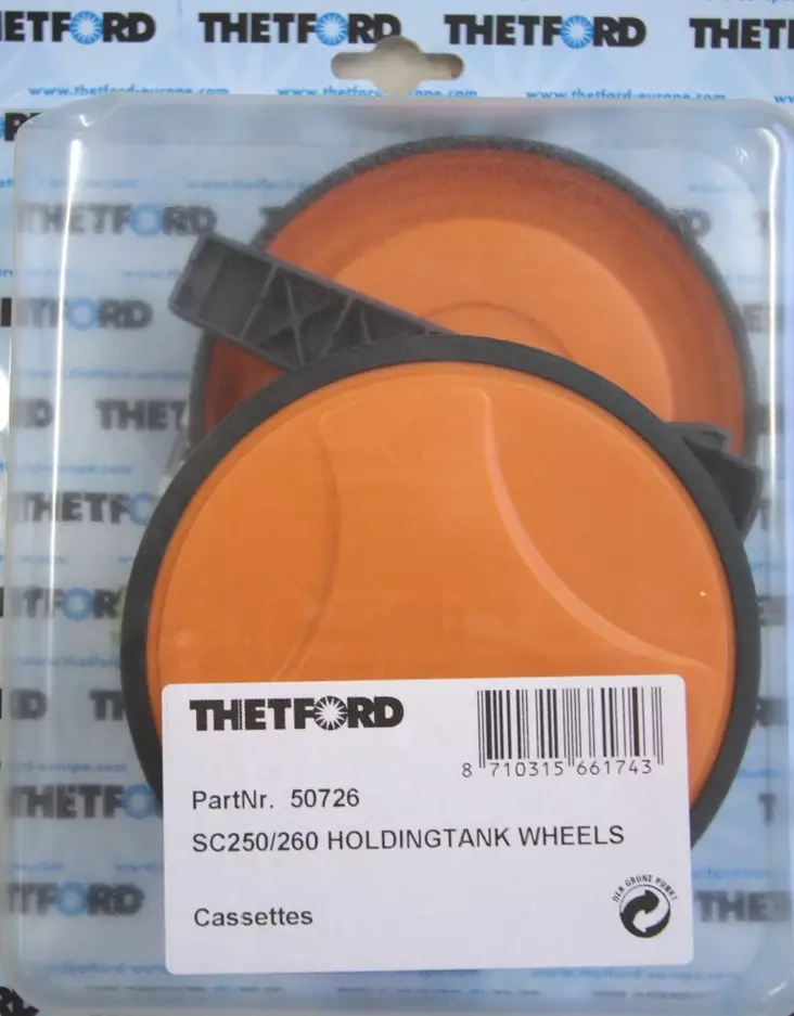 Thetford jätesäiliön pyöräpari C250/C260 - Kasettikäymälöiden varaosat - 890 - 1