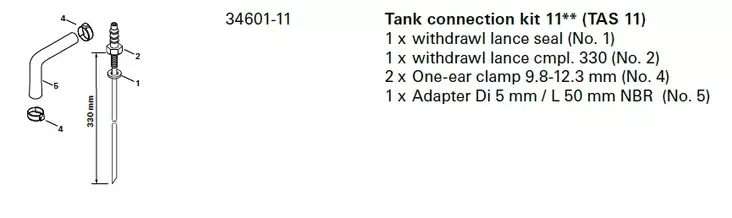 Truma liitossarja 11 polttoainesäiliöön, Combi D -F- - Lämmityslaitteiden asennustarvikkeet - 24040 - 1