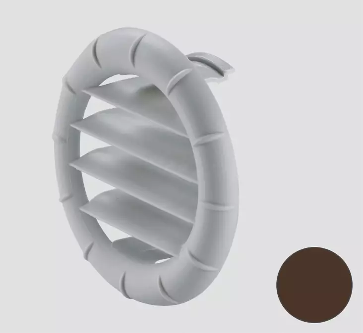 Truma suunnattava ritilä päätesuuttimeen tummanruskea - Ilmakeskuslämmityksen asennustarvikkeet - 14720 - 1