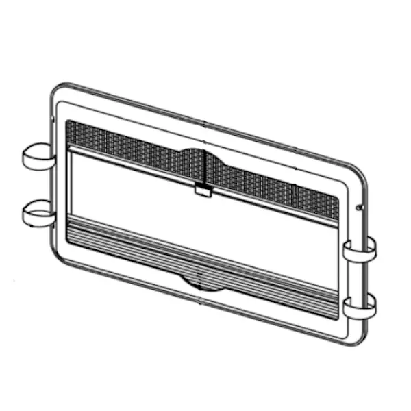 Verhokasetti 826x475 mm RAL 9002 laskosverho - HOBBY VARAOSAT - 4130 - 1