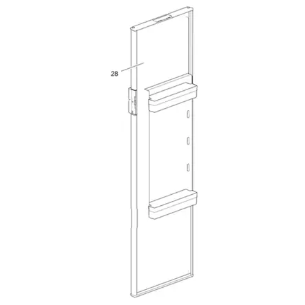 Thetford ovi N4142, N3142, 1436x412, varaosaovi ilman paneelia - Jääkaappien varaosat Thetford - 16531 - 1