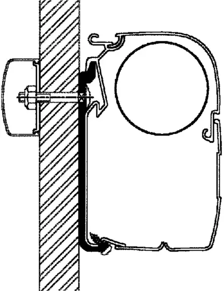 Thule seinälaatta 5 kpl - Seinämarkiisien kiinnityssarjat - 1001 - 1