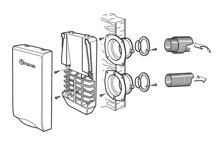 Truma seinäläpivientisarja S 2200 - Lämmityslaitteiden asennustarvikkeet - 13991 - 1