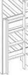 Vuoteen tikkaat Visby oak 1260x394 mm - HOBBY VARAOSAT - 25561 - 1
