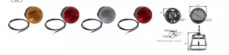 Aspöck Sumuvalo 70mm halkaisija polttimolla - Ajoneuvovalaisimet - 24361 - 1