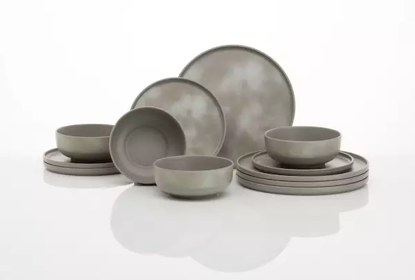 Flamefield melamiiniastiasto Pebble Sky, 12 osaa - Ruokailu ja kattaus - 21411 - 1