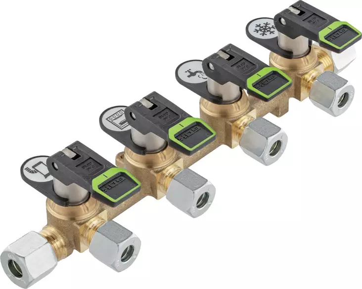 Gok neloissulkuhana 8mm kaasuputkelle 4x8 mm, pitkä, kääntövipu - Kaasujärjestelmän tarvikkeet - 24381 - 1