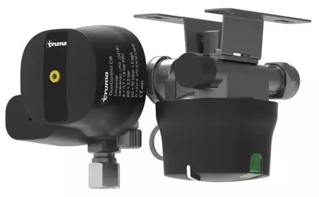 Truma säädin+ pullonvaihtaja Duocontrol CS 8/10 mm, 30 mbar, vaakasuora - Säätimet, vaihtajat, letkut, suodattimet - 13591 - 1