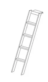 Vuoteen tikkaat 1530 x 286 mm - HOBBY VARAOSAT - 25431 - 1