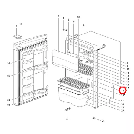 Thetford ritilähylly N98 - Jääkaappien varaosat Thetford - 6662 - 1