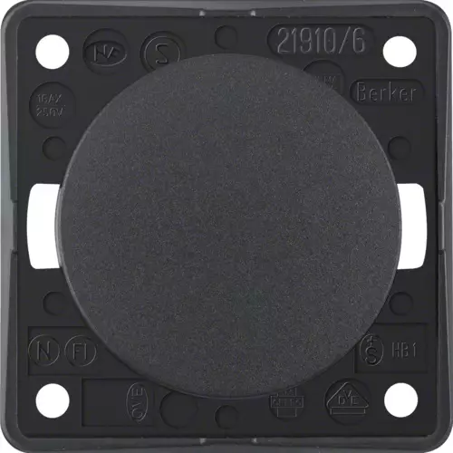Berker vaihtokytkin upotettava antrasiitti matt 250V, 16AX - Sähkörasiat, pistokkeet - 11132 - 1