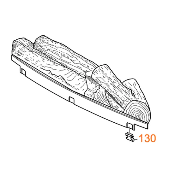 Bracket for wood-look logs - S-lämmittimien varaosat - 13932 - 1