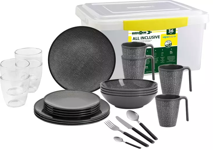 Brunner melamiiniastiasto Cottery, liukueste, 36 osaa - Ruokailu ja kattaus - 18072 - 1