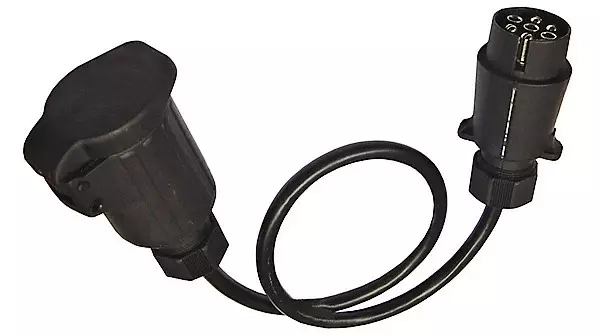 Jatkojohto 7nap pistoke/7rasia Johto 0,5m uros/naaras - Johtosarjat/Johdot - 10632 - 1