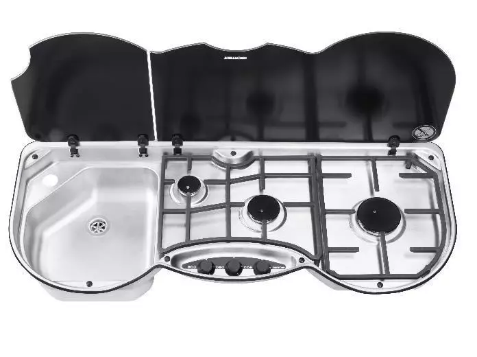 Liesi-allas yhdistelmä 353 vas, 3 liettä allas vasemmalla. (kxlxs) 160x980x410 m - Liedet uunit - 11982 - 1