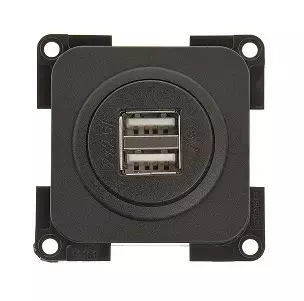 Rasia USB, kaksoisrasia 2x 2.500mA 5,2x5,2x4,2 cm - Sähkörasiat, pistokkeet - 9852 - 1