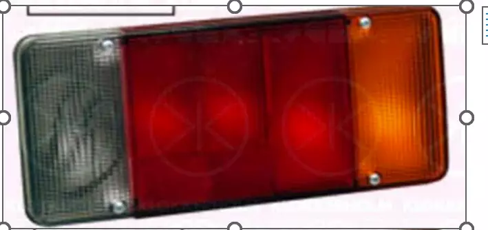 Takavalo Iveco Daily oikea, auto, peruutusvalolla 300x130 - Ajoneuvovalaisimet - 25002 - 1