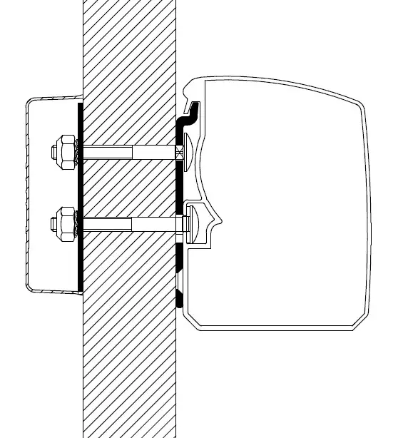Thule kiinnityssarja 3200 Flat Wall Suoraan seinään - Seinämarkiisien kiinnityssarjat - 12342 - 1