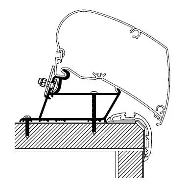 Thule kiinnityssarja Carthago Malibu, Fendt 2022- 4,50 m - Kattomarkiisien kiinnityssarjat - 21322 - 1