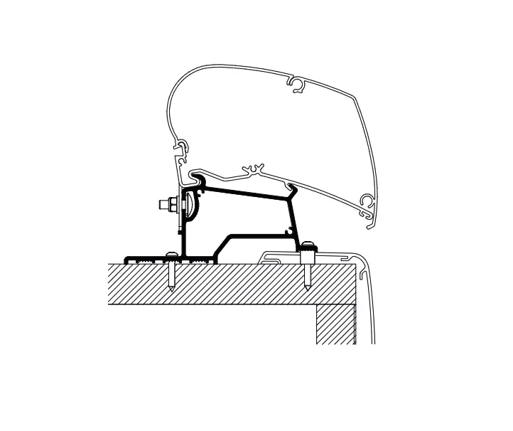 Thule kiinnityssarja Rapido Compact Integral 5,00 m - Kattomarkiisien kiinnityssarjat - 23102 - 1