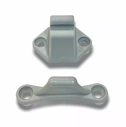 Ulko-oven aukipidin + vastakappale, vaaleanharmaa - Ovien ja luukkujen osat - 12622 - 1