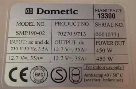 Muuntaja Dometic 450VA 230V->12V 70270.9704/9713 - HOBBY VARAOSAT - 6063 - 2