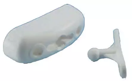 Oven aukipidin 2-osainen valkoinen - Ovien ja luukkujen osat - 25163 - 1