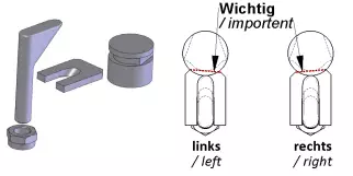 Säätöratas sarja Wap 234/235RS 230X40, 230X50 Vasen puoli - Bpw/Peitz/Wap/Ifor Williams - 25193 - 1