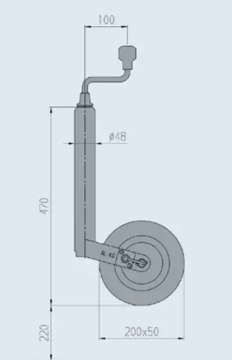 Safety-Stop nokkapyörä jarrulla - AL-KO - 1963 - 2