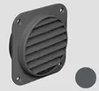 Kääntyvä ilmaritilä SCW 2, basaltinharmaa - Ilmakeskuslämmityksen asennustarvikkeet - 14443 - 1
