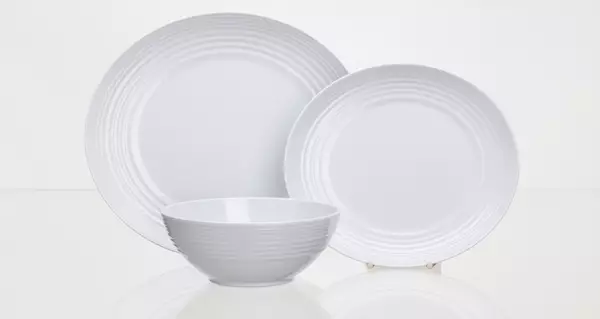 Flamefield melamiiniastiasto Non Slip valkoinen, 12 osaa - Ruokailu ja kattaus - 21353 - 1