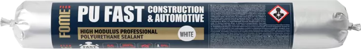 Fome Flex polyuretaaniliima- ja tiivistemassa Pu Fast, valkoinen 600 ml - LIIMAT JA TIIVISTYSMASSAT - 23533 - 1
