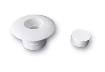 Sivulistan ja sivumuovin kiinnitys/peitenappi 12 mm valkoinen, RAL-9003, 5026SW - HOBBY VARAOSAT - 6193 - 1