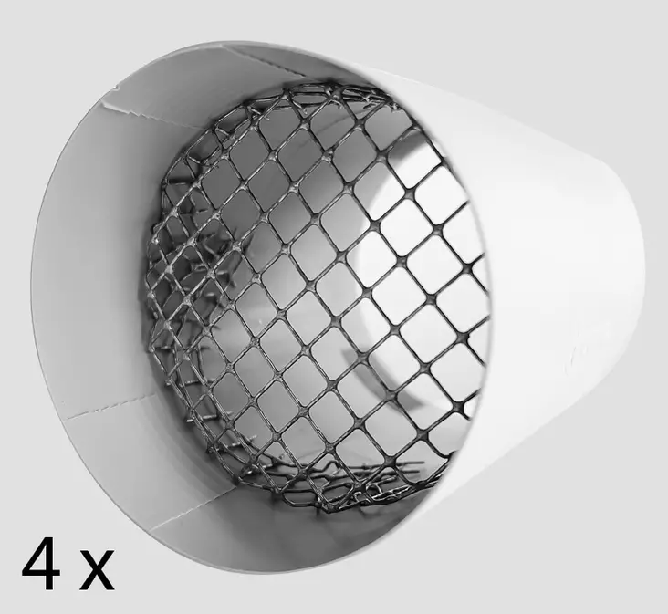 Truma suoraliitossarja, harmaa, ritilä - Ilmakeskuslämmityksen asennustarvikkeet - 23433 - 1