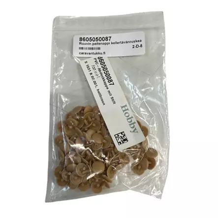 Ruuvin peitenappi kellertävänruskea 12mm - HOBBY VARAOSAT - 6304 - 1