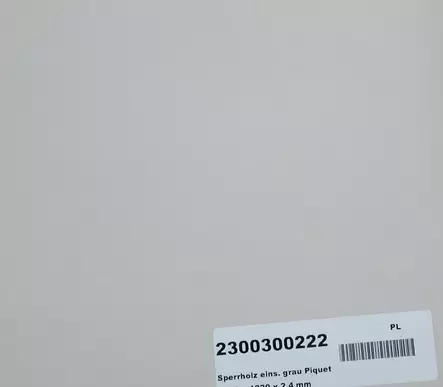 Sisävaneri Piquet, harmaa, 2440x1220x2,4 mm - HOBBY VARAOSAT - 24194 - 1