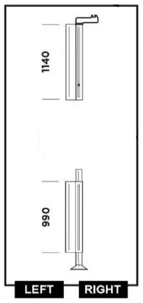Thule pystyprofiili taka vasen Residence 1140 + 990 mm - Markiisien seinät ja sarjat Thule - 25424 - 1