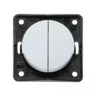 Berker katkaisin upotettava 2-osainen, harmaa - Sähkörasiat, pistokkeet - 654 - 1