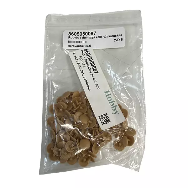 Ruuvin peitenappi kellertävänruskea 12mm - HOBBY VARAOSAT - 6304 - 1