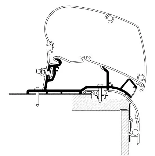 Thule kiinnityssarja Caravan roof LED 5,00 m - Kattomarkiisien kiinnityssarjat - 13234 - 1